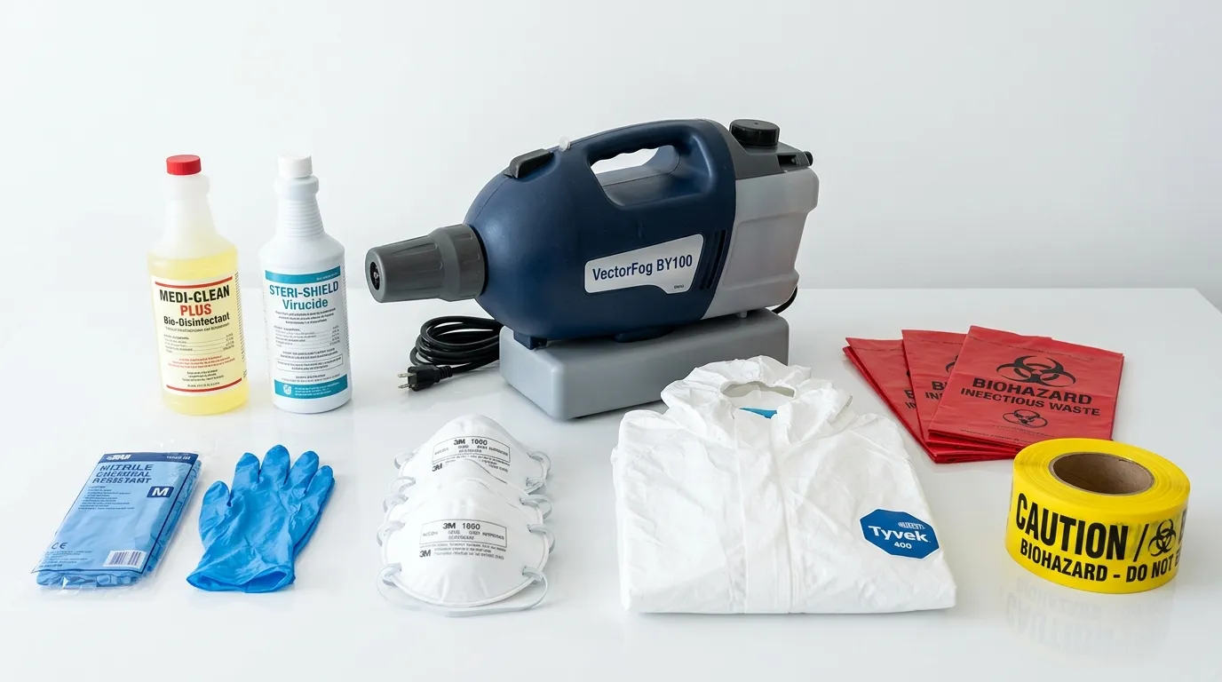 Professional biohazard remediation crew working in Buena Park